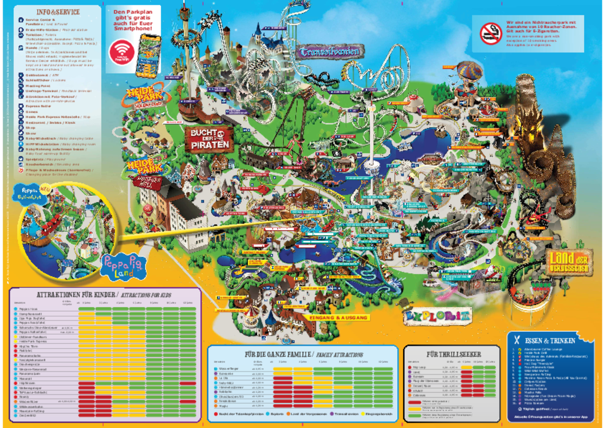 Zu sehen ist eine Übersichtskarte vom Heide Park Resort.